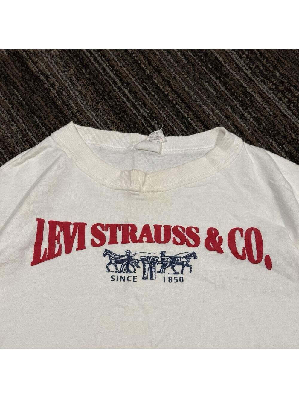 Vintage 90s Levi Strauss & Co Shirt Size 7 Made In USA Boys - Picture 9 of 9